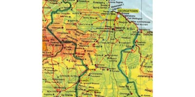 Karta över afrika Guyana