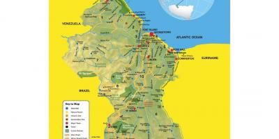 Karta över Guyana karta läge